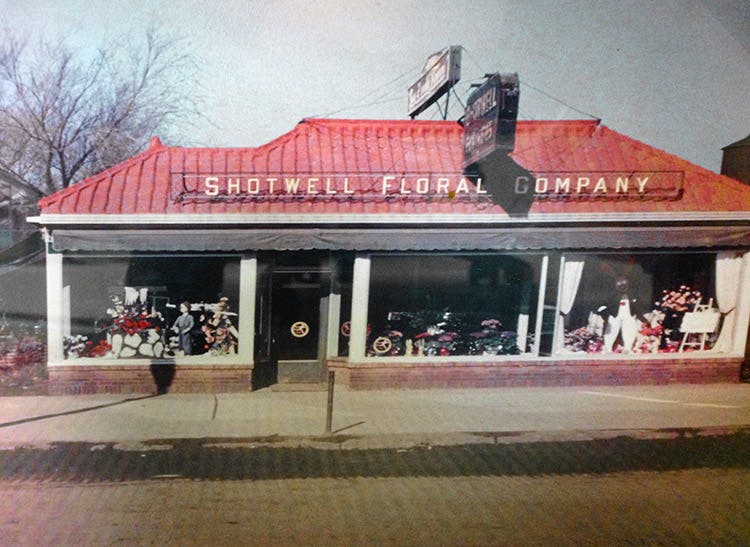 An exterior view of our Broadway and Maine location, seen in the mid 1960s